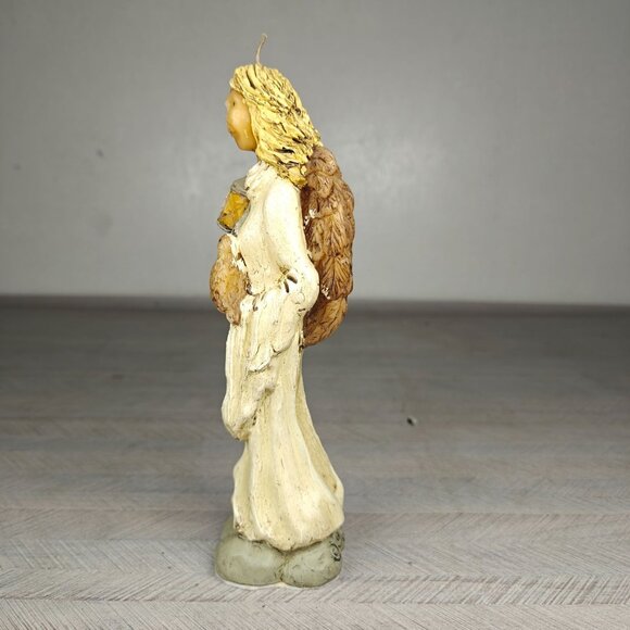 Vintage Angel Candle With Owl & Lantern Novelty Figural Taper Handmade 1996 - Picture 3 of 9